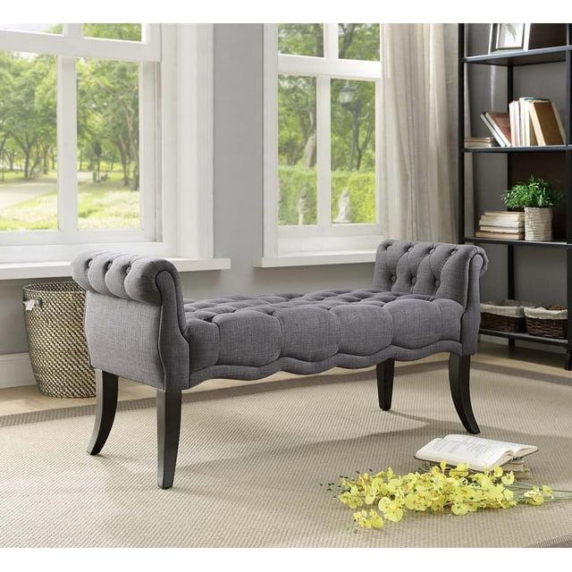 Madison Roll Arm Bench - Linon