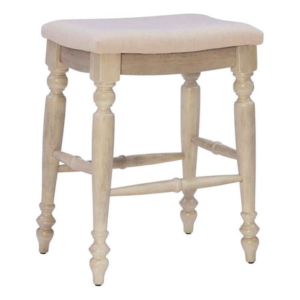Kelly Clarkson Home Jordyn Backless Upholstered Wood Counter & Bar Stool