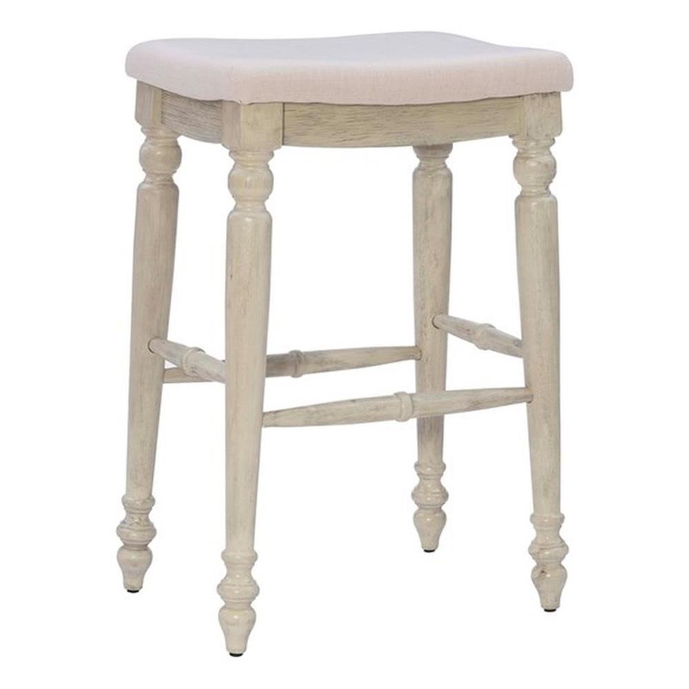 Kelly Clarkson Home Jordyn Backless Upholstered Wood Counter & Bar Stool