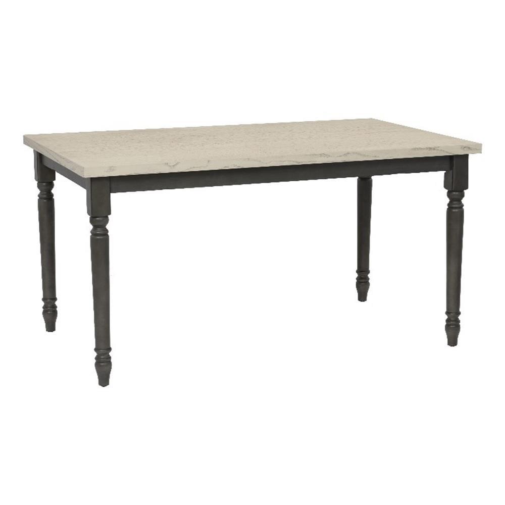Laurel Foundry Modern Farmhouse® Io 60" Two Tone Solid Wood Farmhouse Dining Table