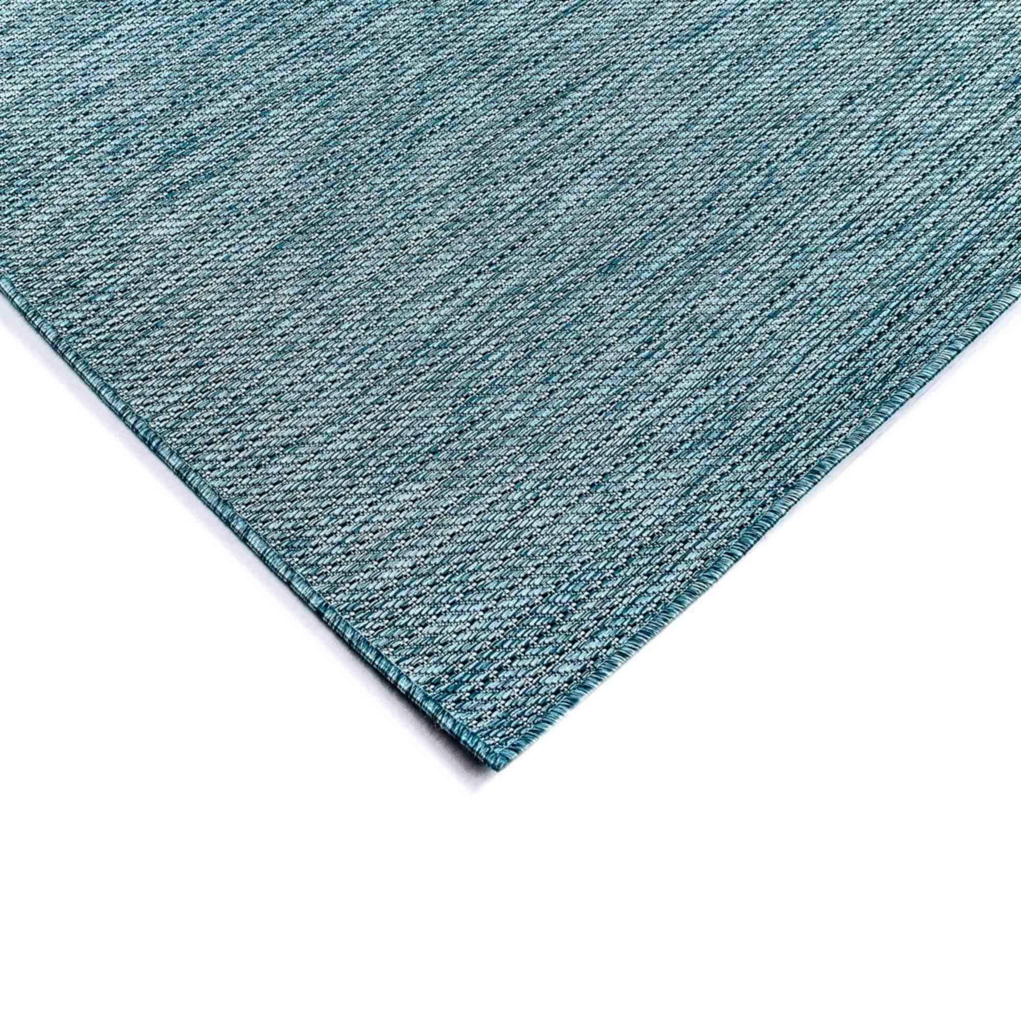 Liora Manne Carmel Texture Stripe Indoor/Outdoor Rug Aqua 3'9" x 5'7"