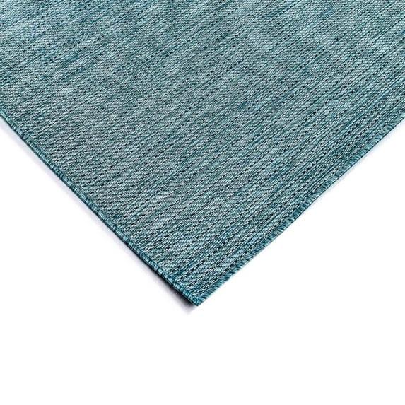 Liora Manne Carmel Texture Stripe Indoor/Outdoor Rug Aqua 3'9" x 5'7"