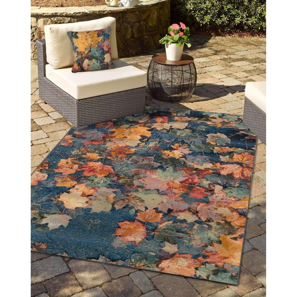 Liora Manne Marina Fall In Love Indoor/Outdoor Rug Multi 1'11" x 7'6"