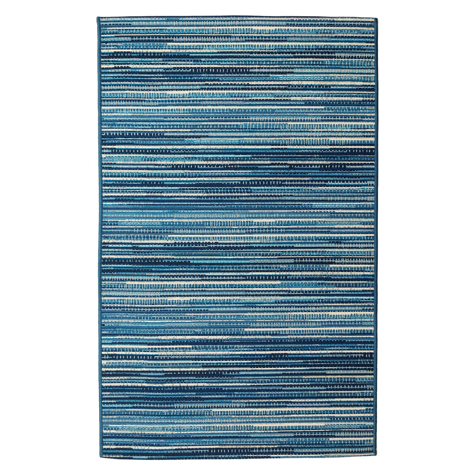Liora Manne Marina Stripes Indoor/Outdoor Rug China Blue 2'7" x 4'3"