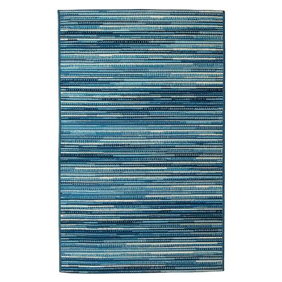 Liora Manne Marina Stripes Indoor/Outdoor Rug China Blue 2'7" x 4'3"