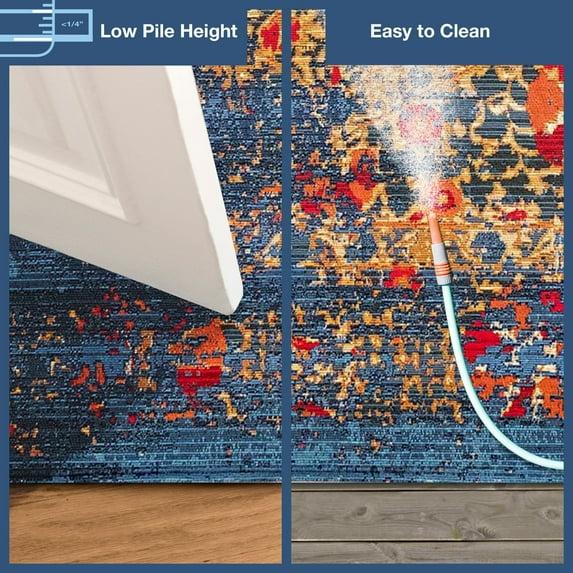 Liora Manne Marina Suzanie Indoor/Outdoor Area Rug Blue 1'11" x 7'6"