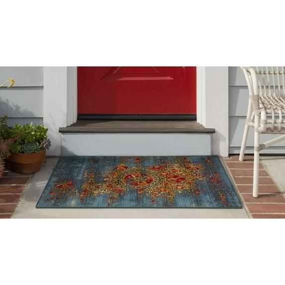 Liora Manne Marina Suzanie Indoor/Outdoor Area Rug Blue 2'7" x 4'3"