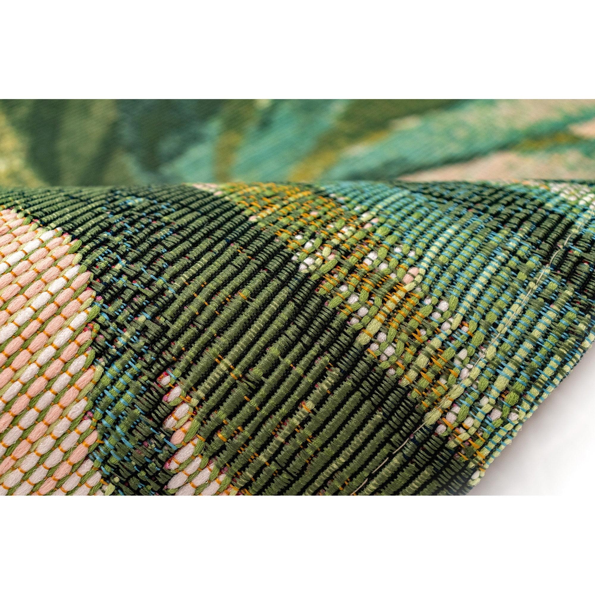 Liora Manne Marina Tropical Leaf Indoor/Outdoor Rug Cream 7'10" x 9'10"