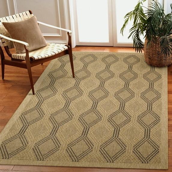 Liora Manne Sahara Links Indoor/Outdoor Rug Natural 5'3" x 7'3"