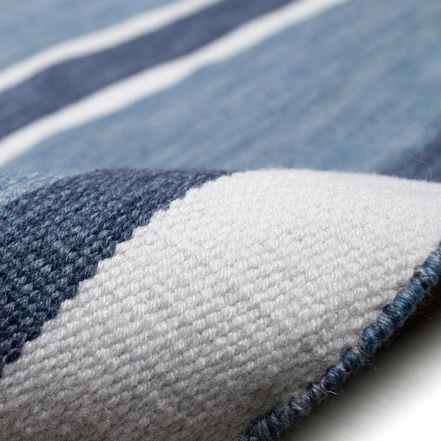 Liora Manne Sorrento Boat Stripe Indoor/Outdoor Rug Navy 2' x 8'