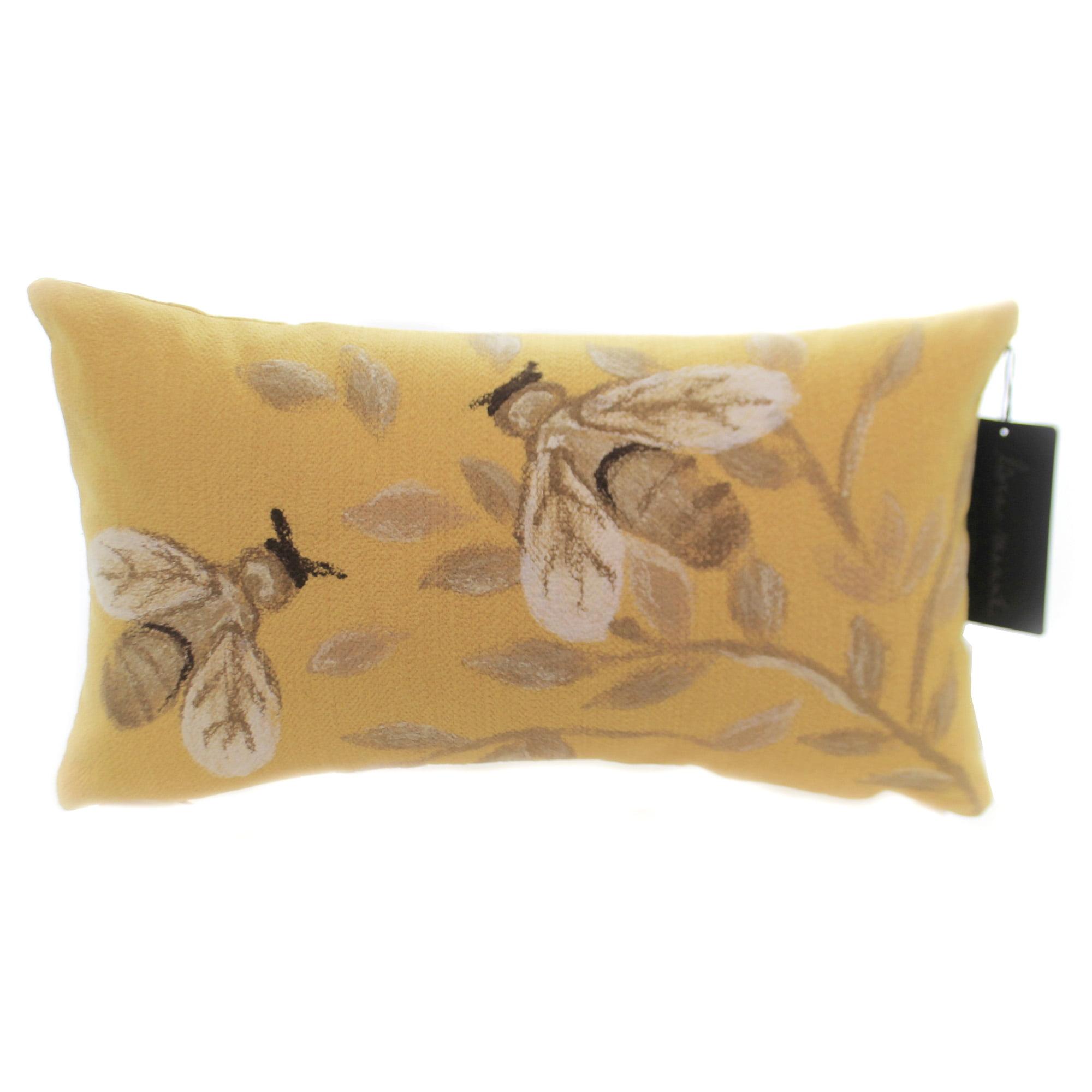 Liora Manne Visions III Bees Indoor/Outdoor Pillow Honey 12" x 20"