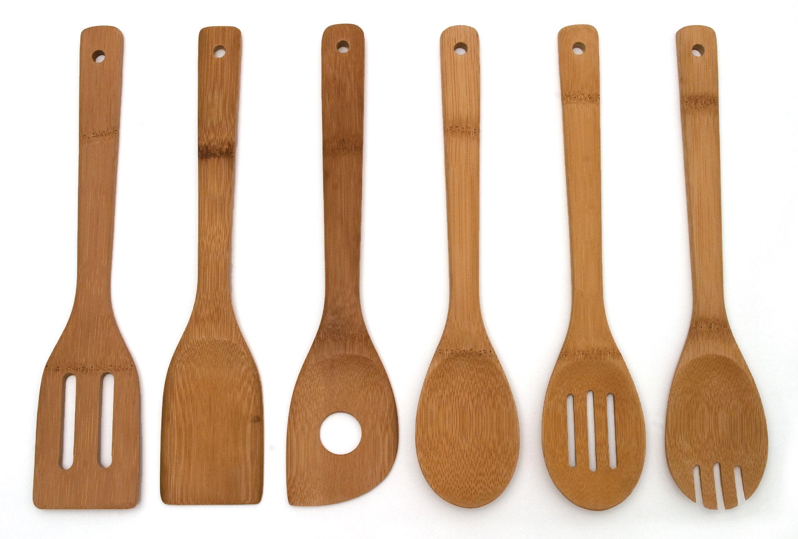 Lipper Bamboo Tools in Mesh Bag Set (6 Pieces)