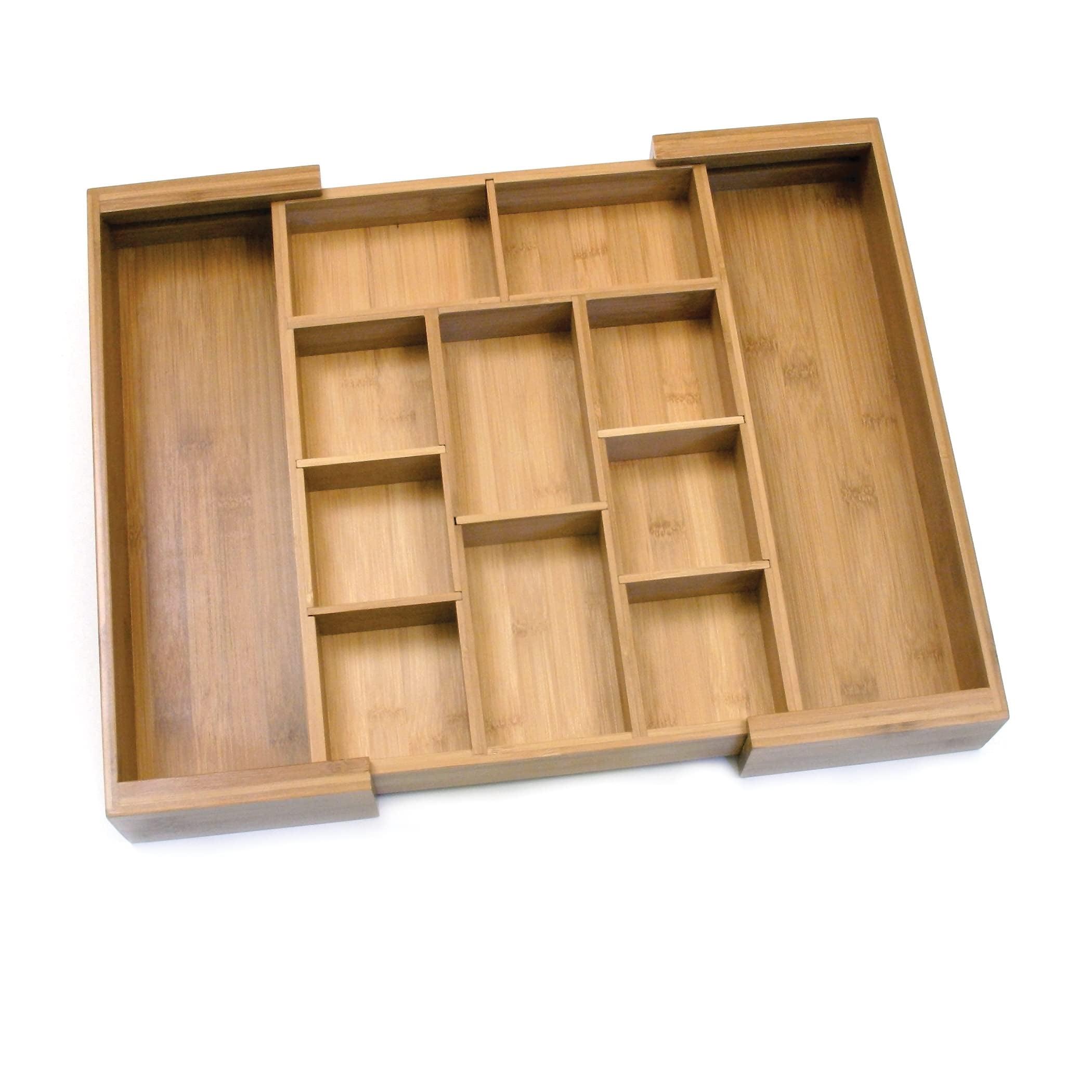 Bamboo Expandable Organizer With Removable Dividers