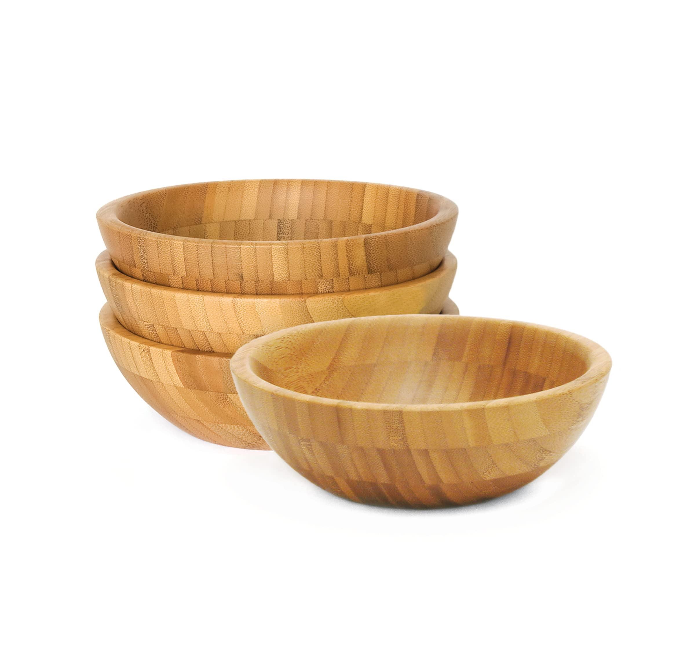 Lipper Bamboo Salad Bowl, Small, Set Of 4