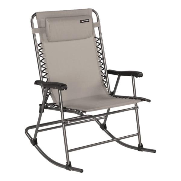 Sand Mesh Outdoor Rocking Chair with Arms and Headrest