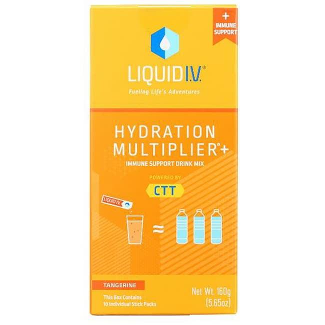 Liquid I.V. Hydration Multiplier + Immune Support Powder Energy Supplements - Tangerine - 0.56oz each/10ct