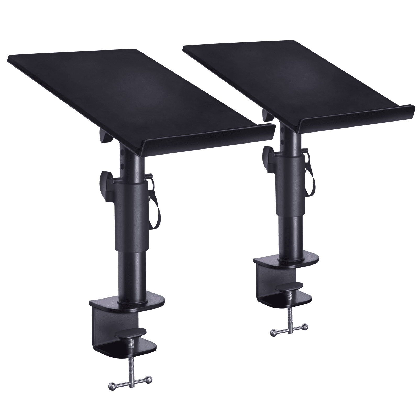 Music Studio Monitor Stands Clamp-on Desk Speaker Mount - 2 Pack