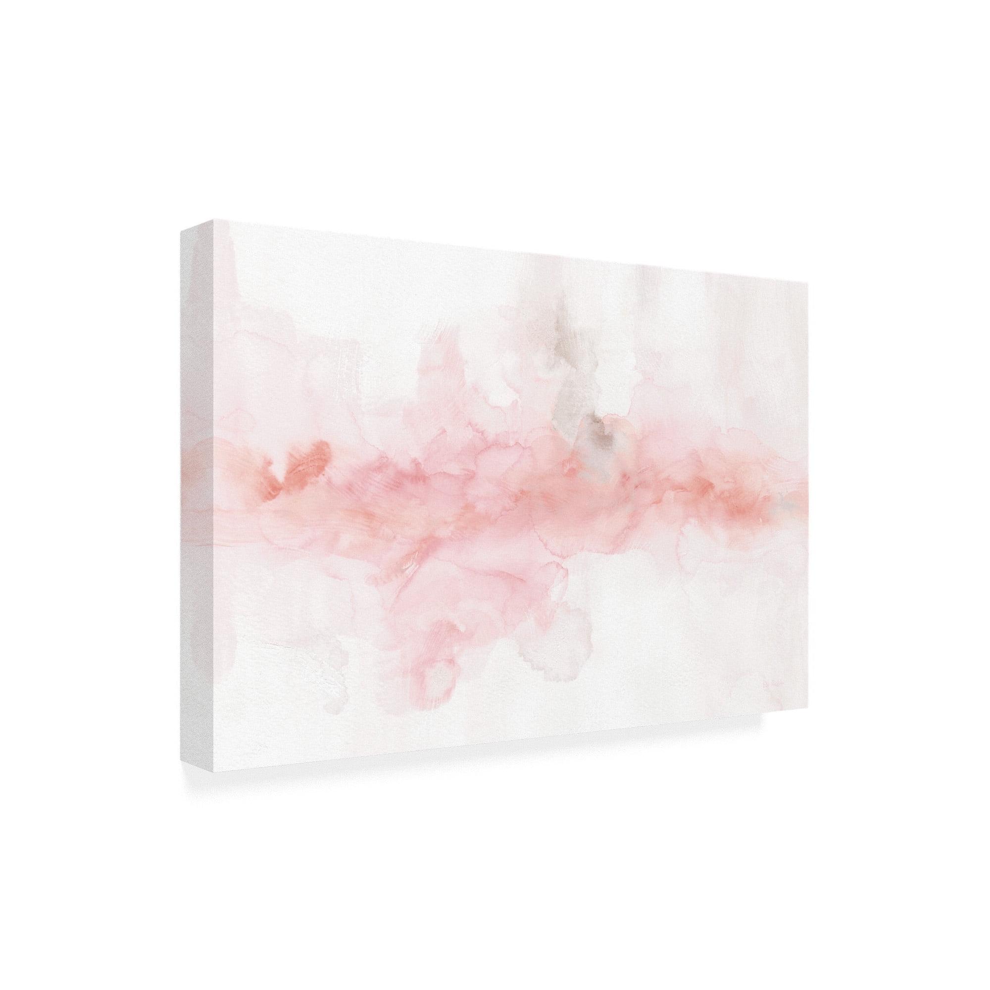 Trademark Fine Art -Lisa Audit 'Rainbow Seeds Abstract Blush Gray Crop' Canvas Art - 22''x32''