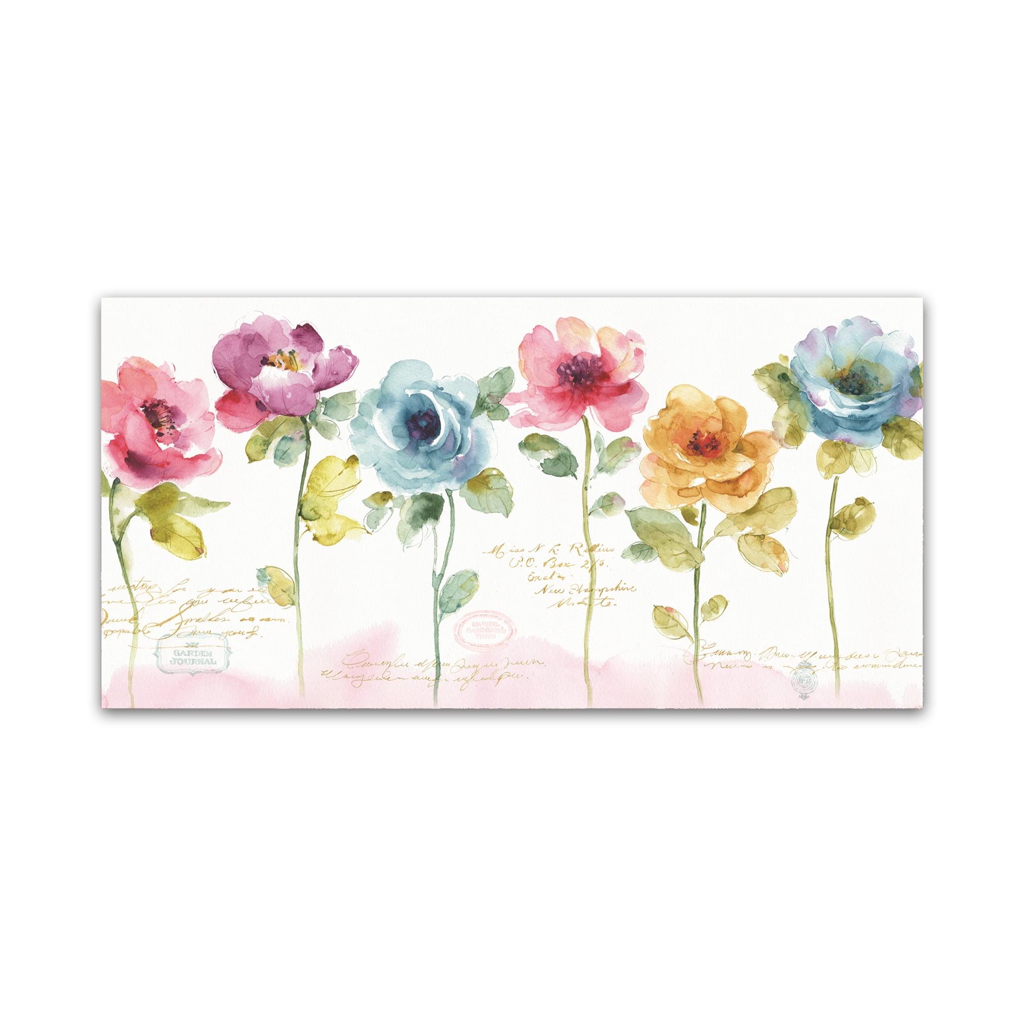 Lisa Audit Rainbow Seeds Watercolor Floral Canvas Art