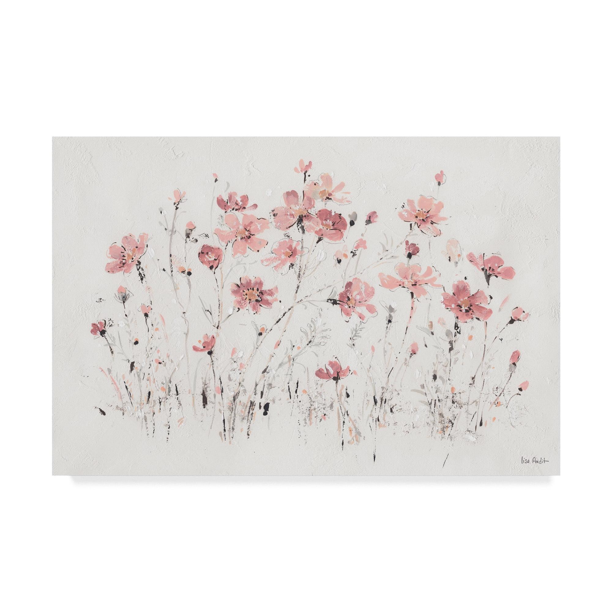 Trademark Fine Art -Lisa Audit 'Wildflowers I Pink' Canvas Art