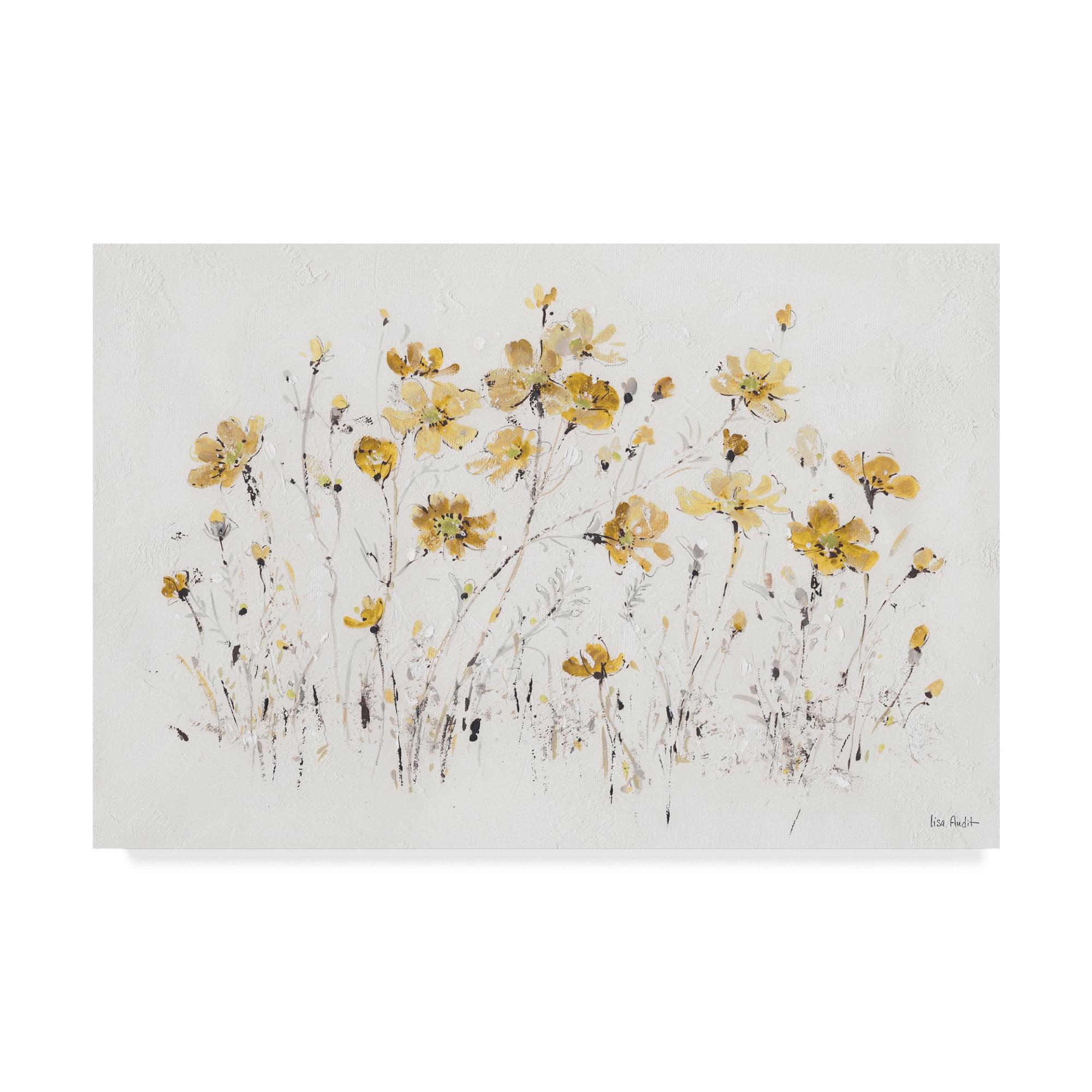 Lisa Audit 'Wildflowers I Yellow' Canvas Art