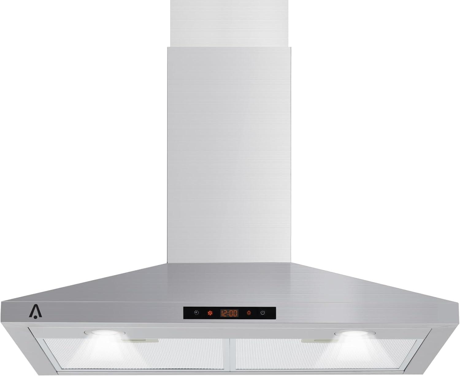 Fashionwu Stainless Steel 265 CFM Ducted (Vented) Wall Range Hood