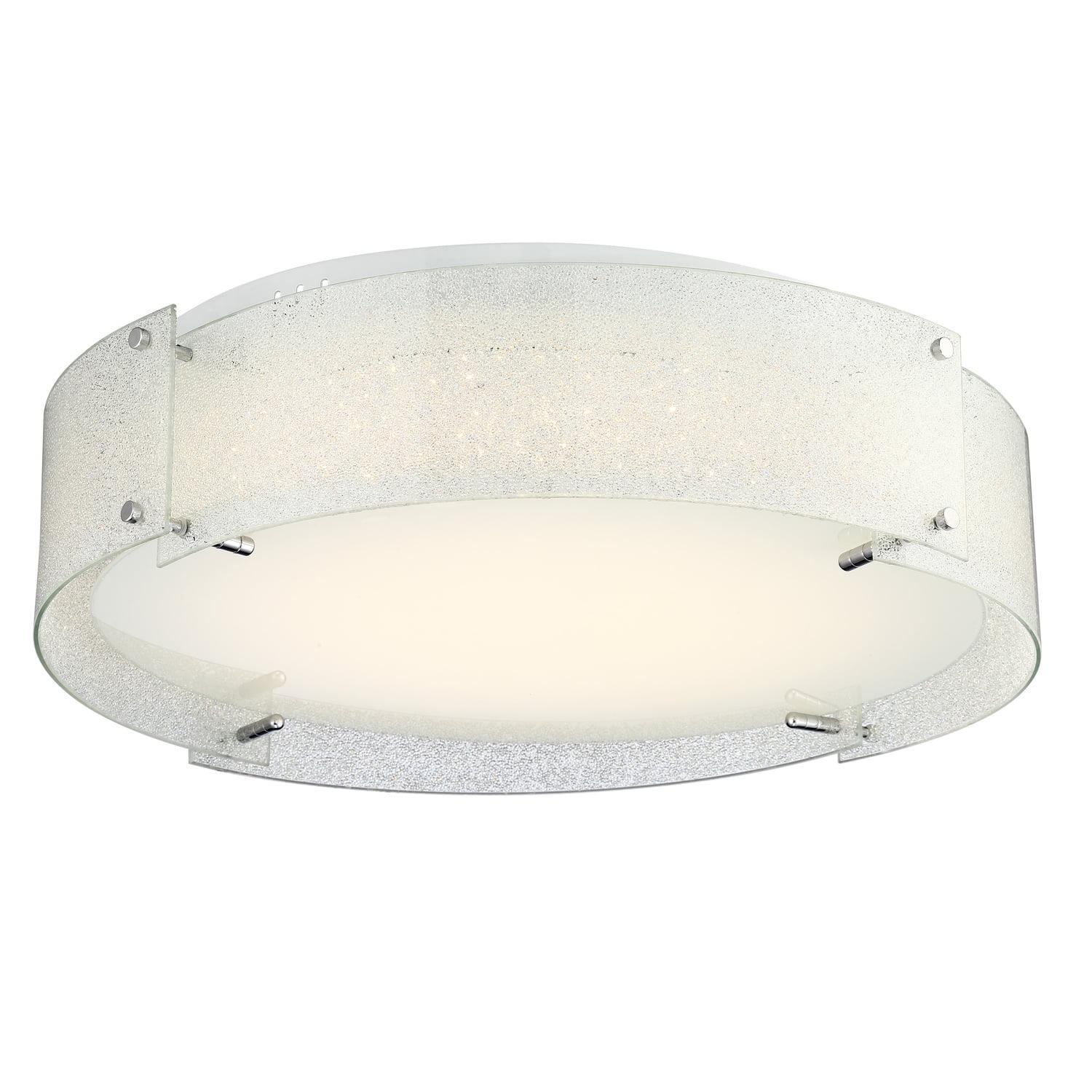 Kaelin 21" White Glass LED Flush Mount Light