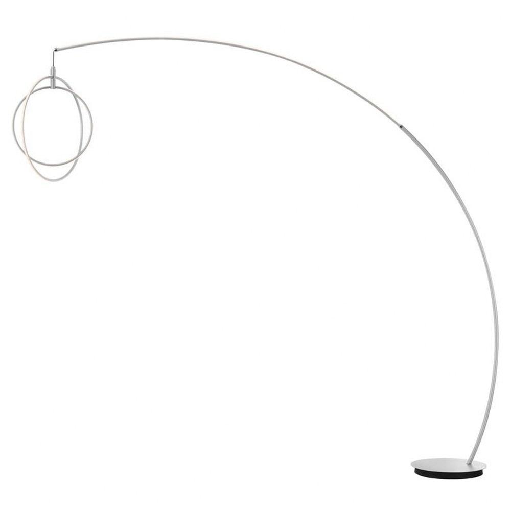 Monita 81" Tall Silver LED Arc Floor Lamp with 3-Way Switch