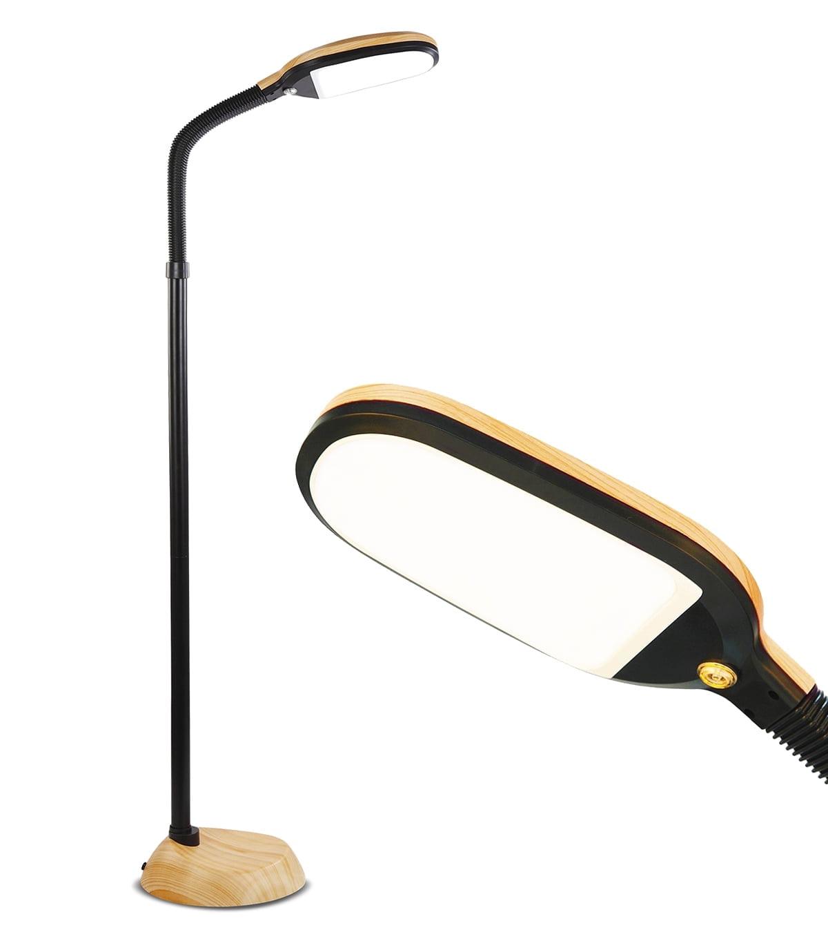 Litespan 53 in. Industrial 1-Light Dimmable LED Floor Lamp with Height Adjustable Gooseneck Head