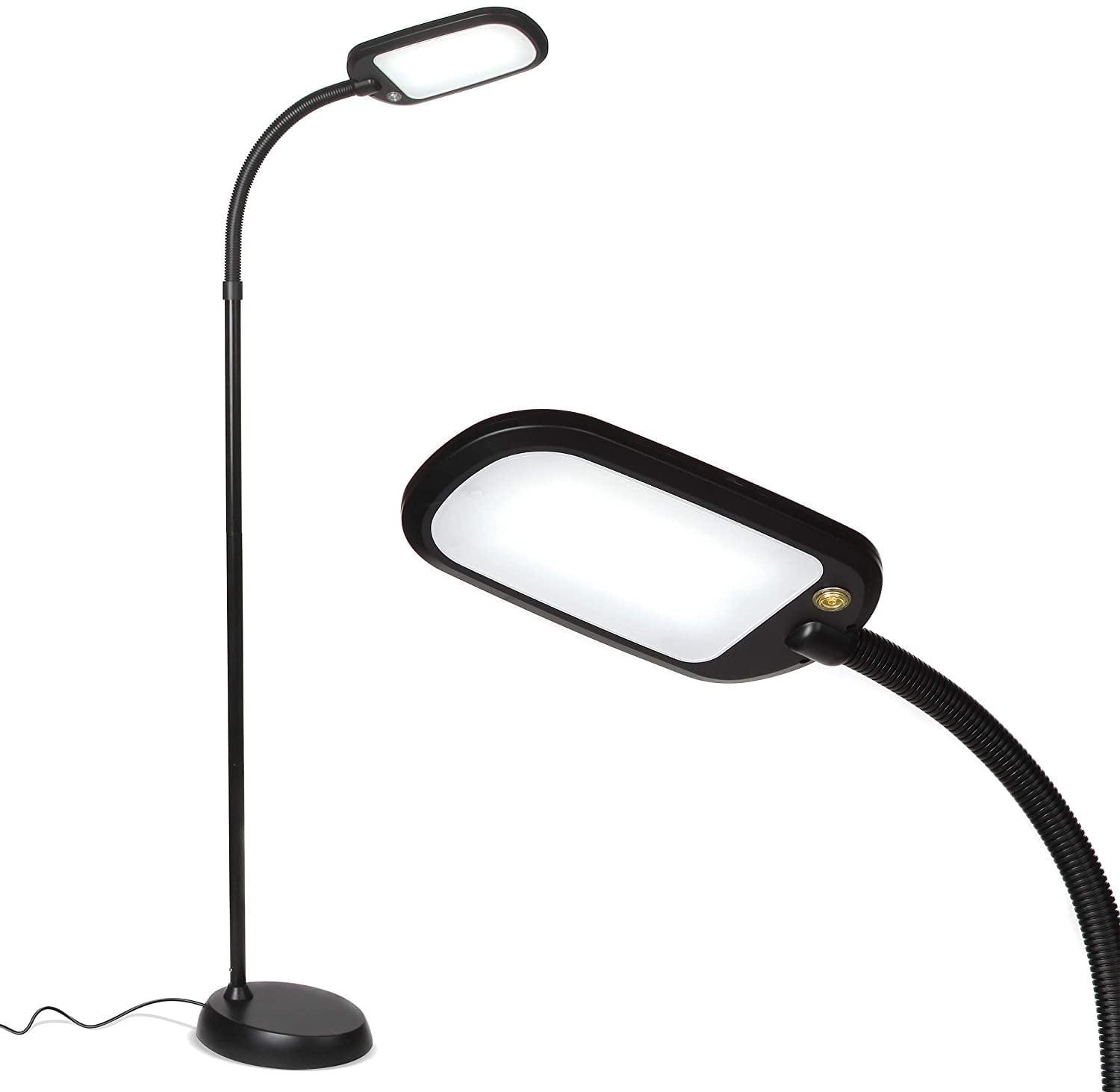 Adjustable Havana Brown LED Floor Lamp for Kids' Reading and Crafts