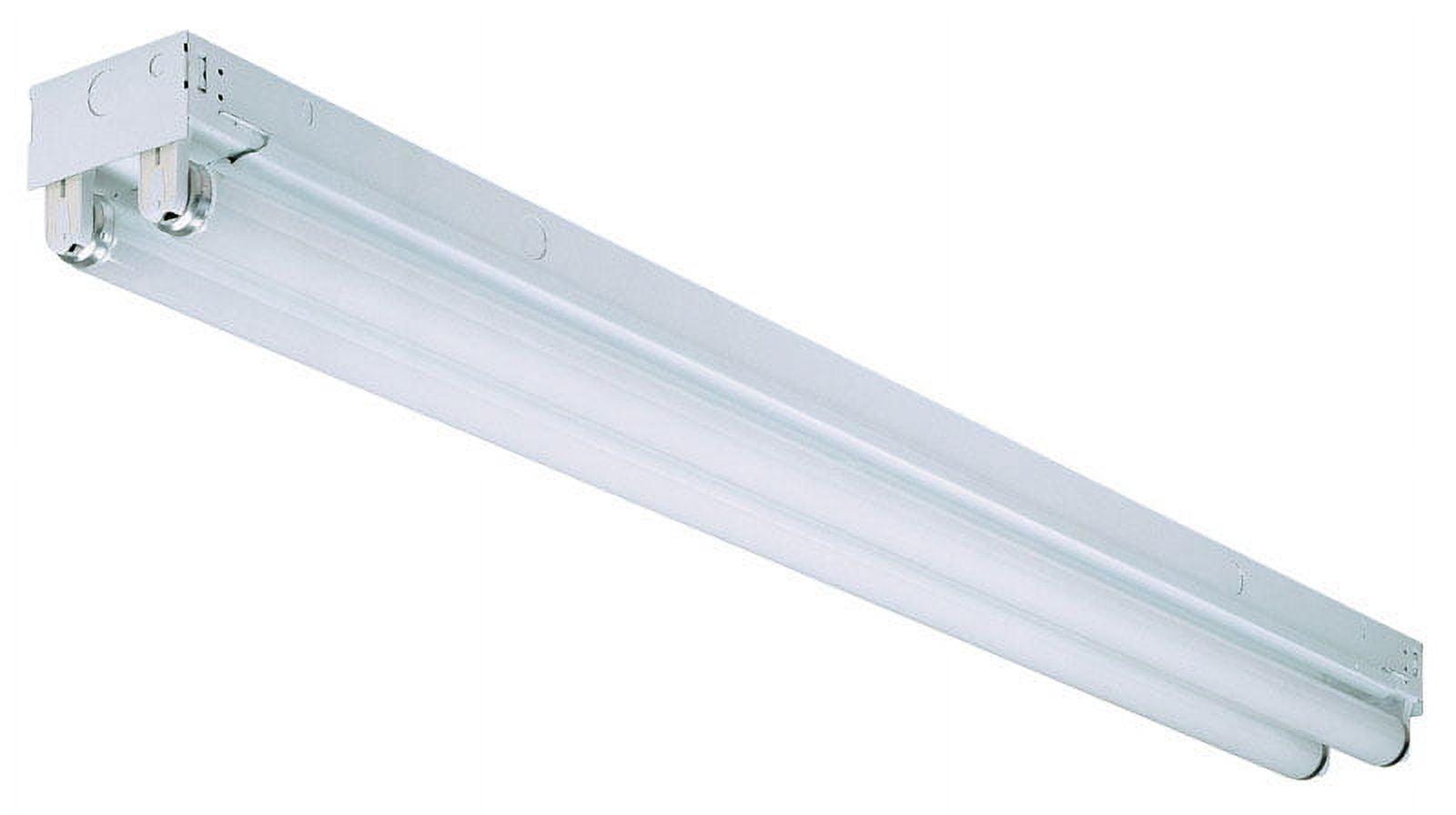 White Aluminum 48-Inch Fluorescent LED Strip Light Fixture