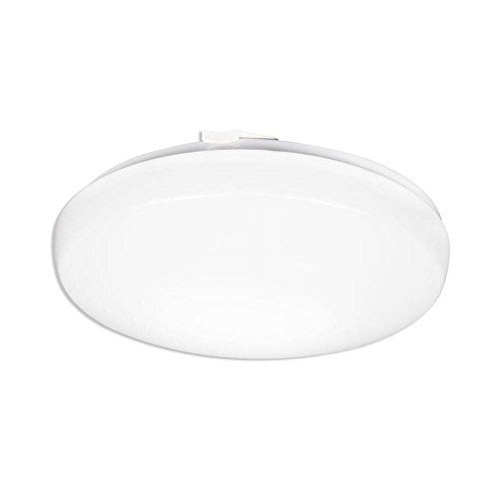 White 11-Inch Round LED Flush Mount Light