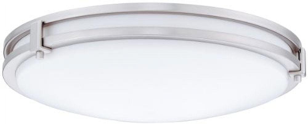 Saturn 16" Brushed Nickel Contemporary LED Flush Mount