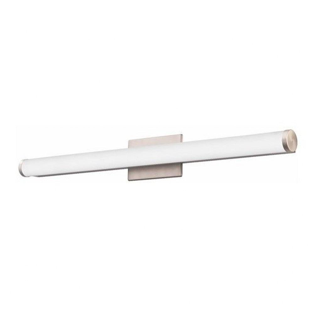 Contemporary Cylinder 22" Brushed Nickel LED Vanity Light