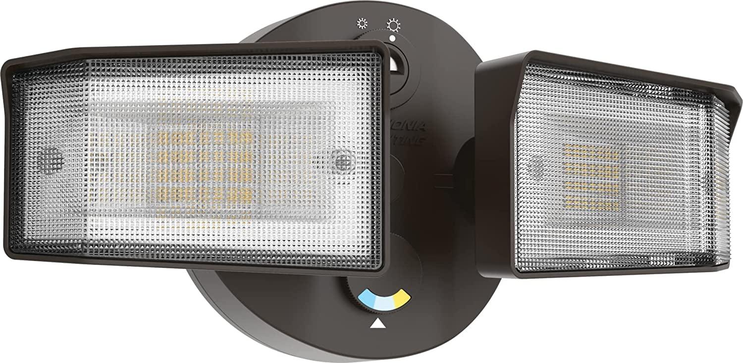 Lithonia Lighting 2 - Head Hardwired Dusk to Dawn Outdoor Security Flood Light