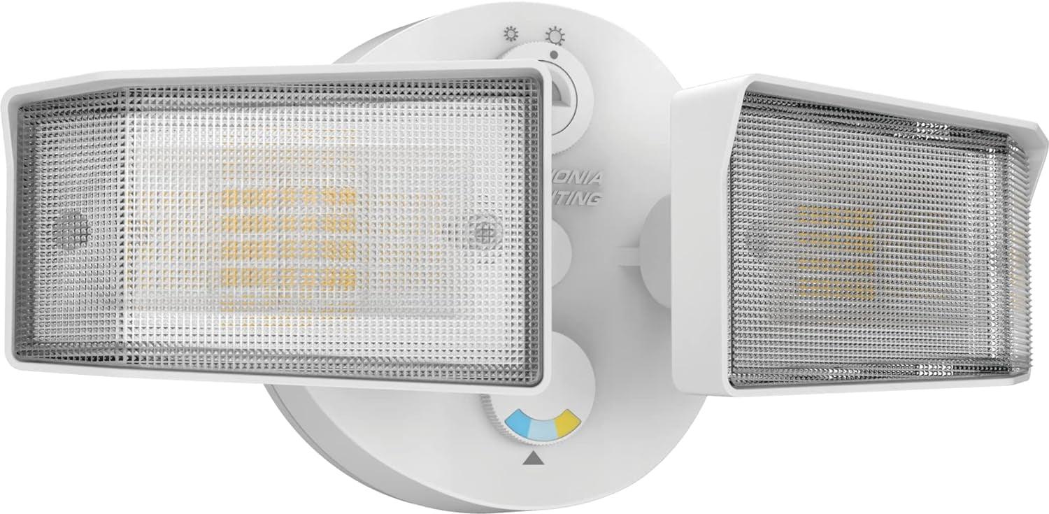 Lithonia Lighting 2 - Head Hardwired Dusk to Dawn Outdoor Security Flood Light
