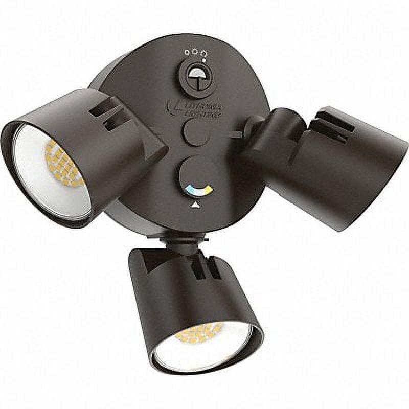 Dark Bronze Industrial LED Security Floodlight with Adjustable Heads