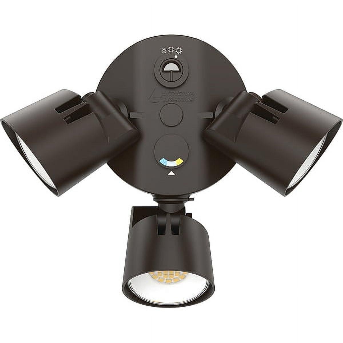 Lithonia Lighting 3 - Head Hardwired Dusk to Dawn Outdoor Security Flood Light