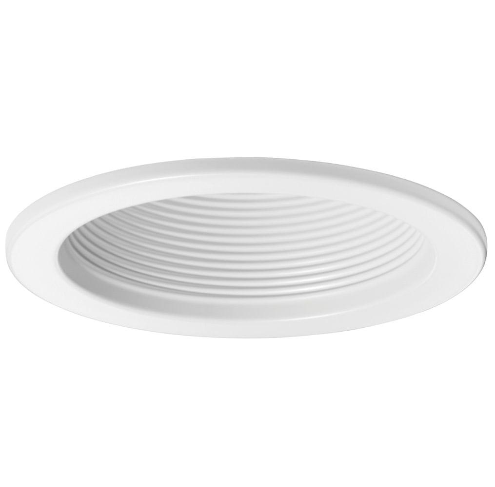 White Aluminum 4-Inch Round Baffle Trim for Downlights