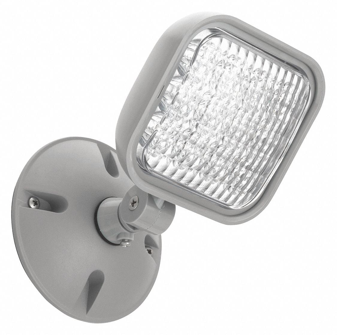 Gray Integrated LED Single Head Emergency Light