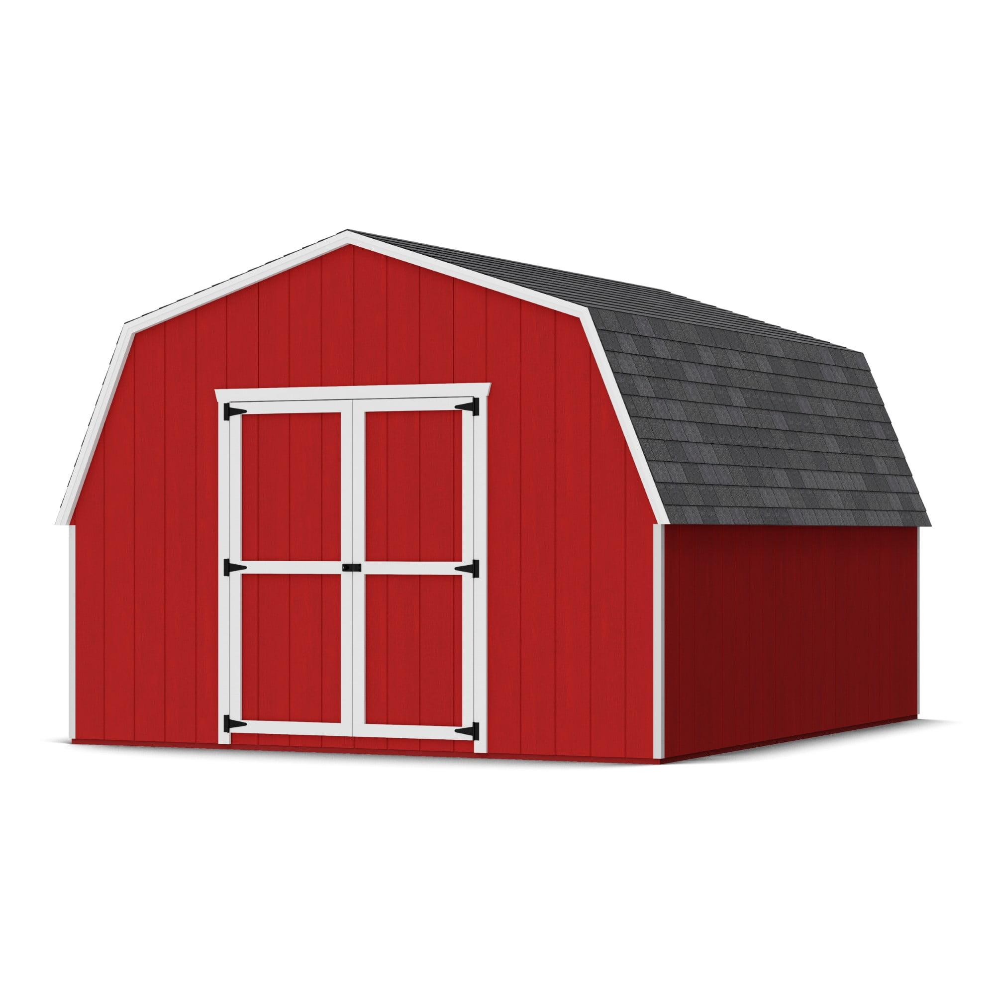 Little Cottage Co. 12x14 Value Gambrel Barn with 4 ft. Sidewalls, Outdoor Wood Storage Shed Do-It-Yourself Precut Kit
