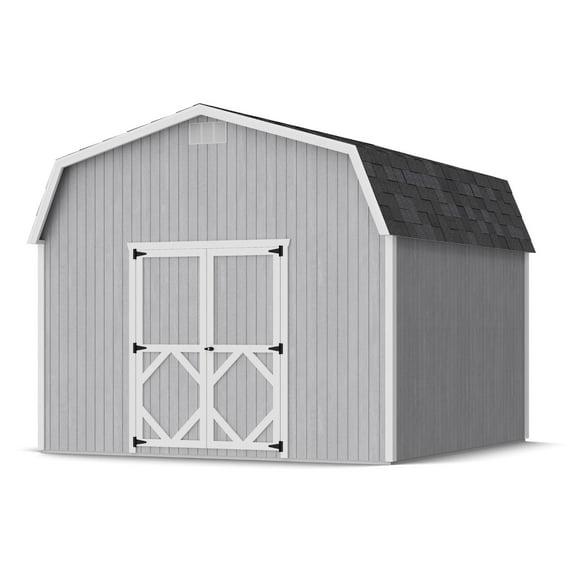 Little Cottage Co. 12x12 Classic Gambrel Barn with 6 ft. Sidewalls and Floor, Outdoor Wood Storage Shed Do-It-Yourself Precut Kit