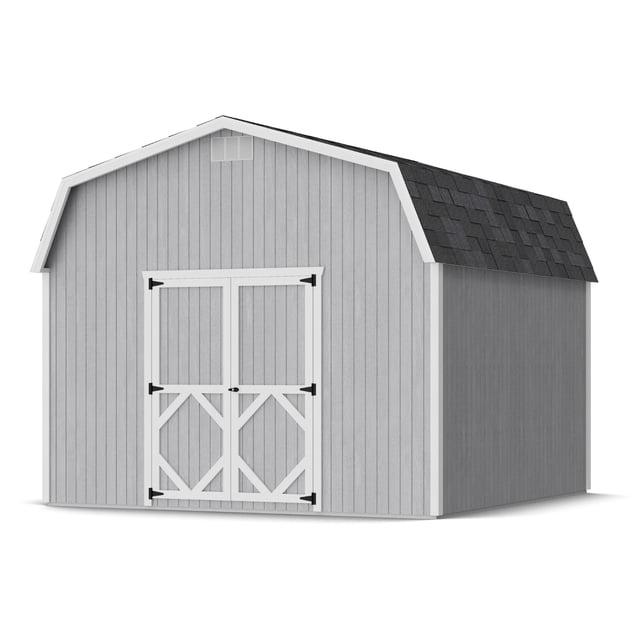 Little Cottage Co. 12x12 Classic Gambrel Barn with 6 ft. Sidewalls and Floor, Outdoor Wood Storage Shed Do-It-Yourself Precut Kit