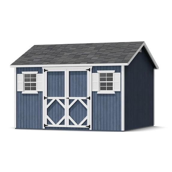 Little Cottage Co. 12x12 Classic Workshop Shed with Operable Windows and Floor, Outdoor Wood Storage Do-It-Yourself Precut Kit