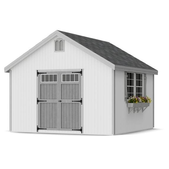Little Cottage Co. 12x12 Colonial Williamsburg Shed with Operable Windows, Outdoor Wood Storage Do-It-Yourself Precut Kit