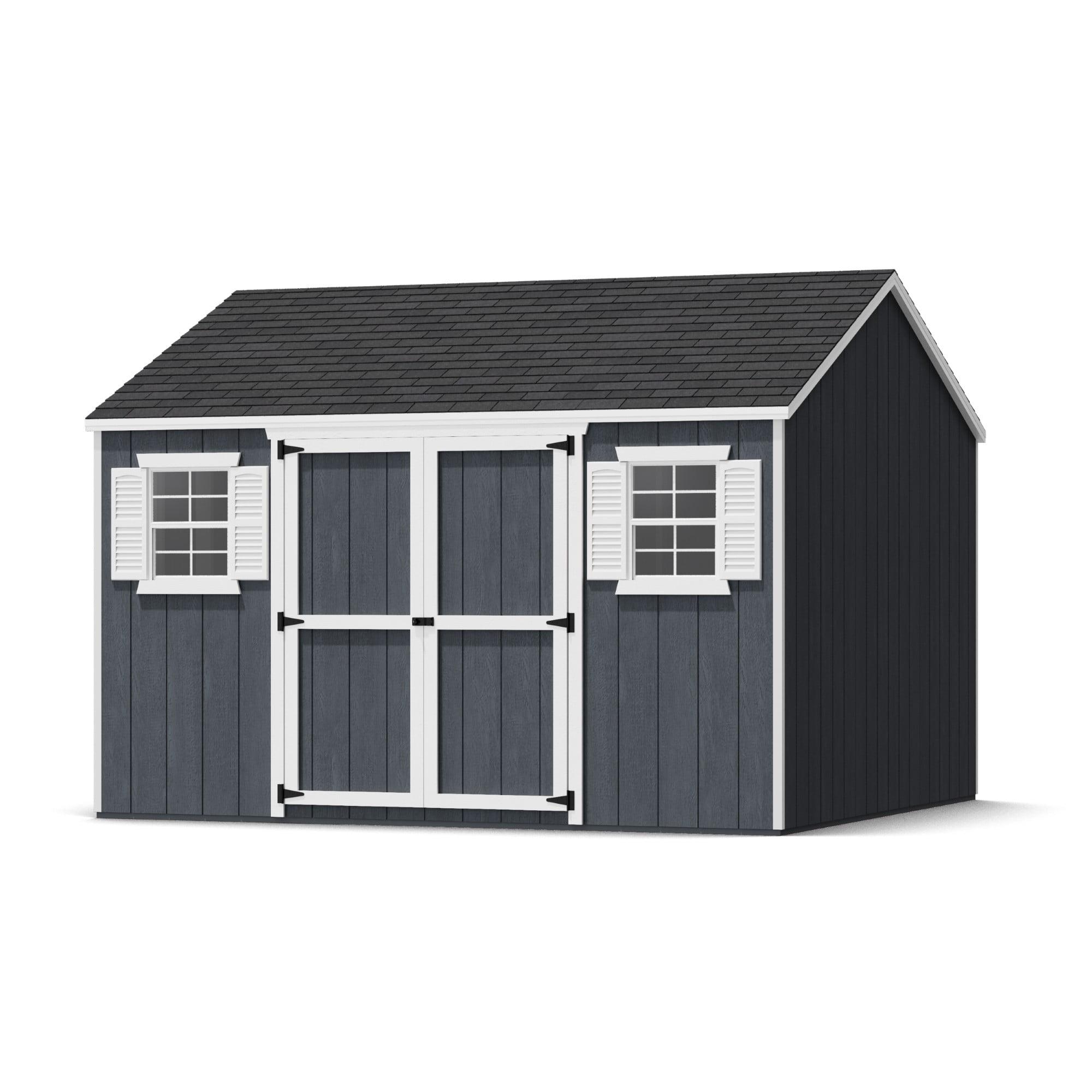 Little Cottage Co. 12x12 Value Workshop Shed with Operable Windows, Outdoor Wood Storage Do-It-Yourself Precut Kit