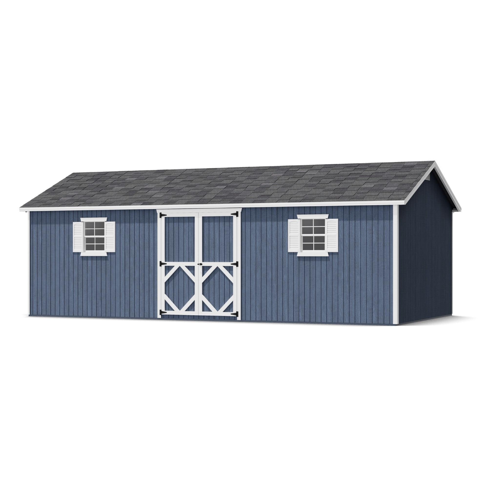 Little Cottage Co. 12x24 Classic Workshop Shed with Operable Windows, Outdoor Wood Storage Do-It-Yourself Precut Kit