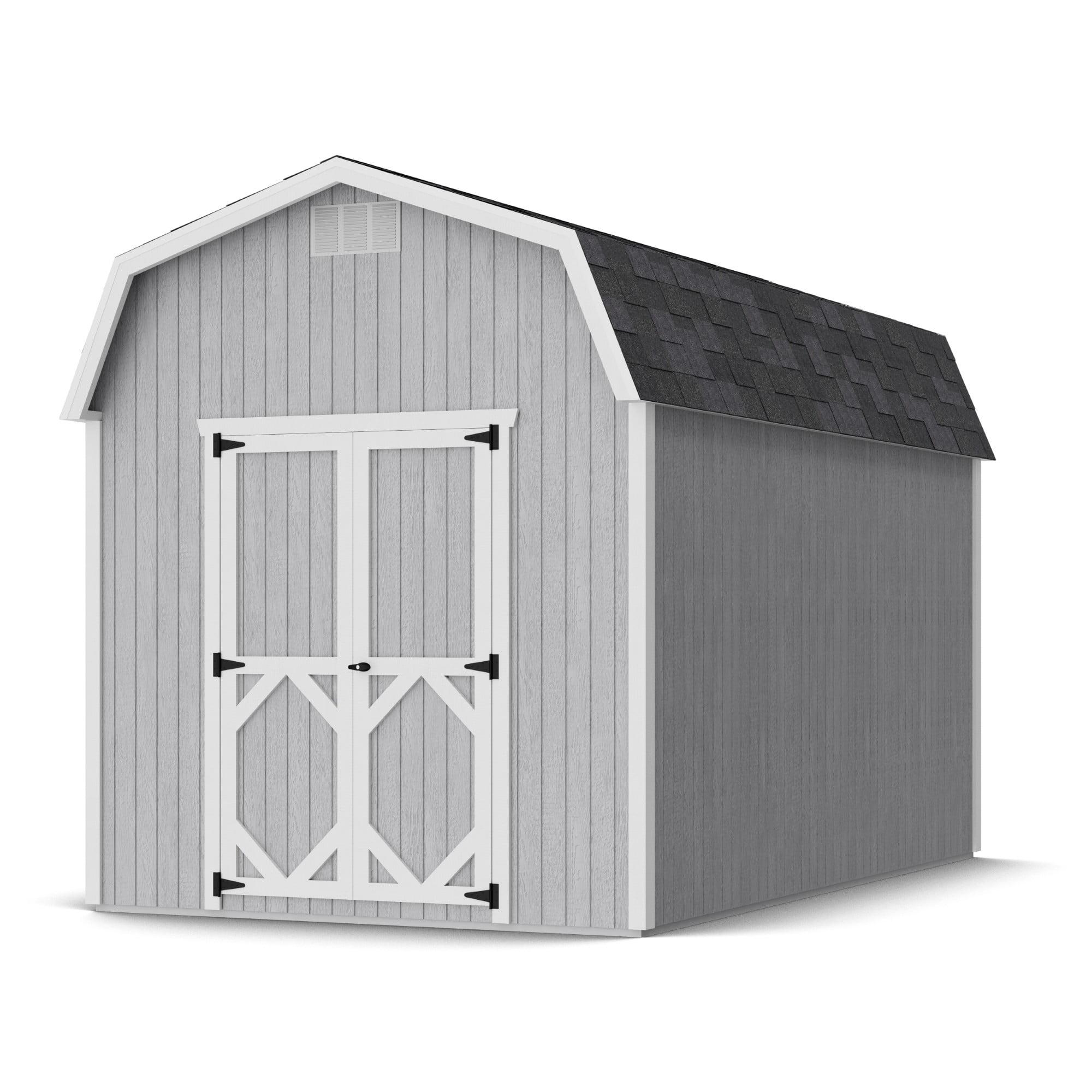 Little Cottage Co. 8x14 Classic Gambrel Barn with 6 ft. Sidewalls, Outdoor Wood Storage Shed Do-It-Yourself Precut Kit