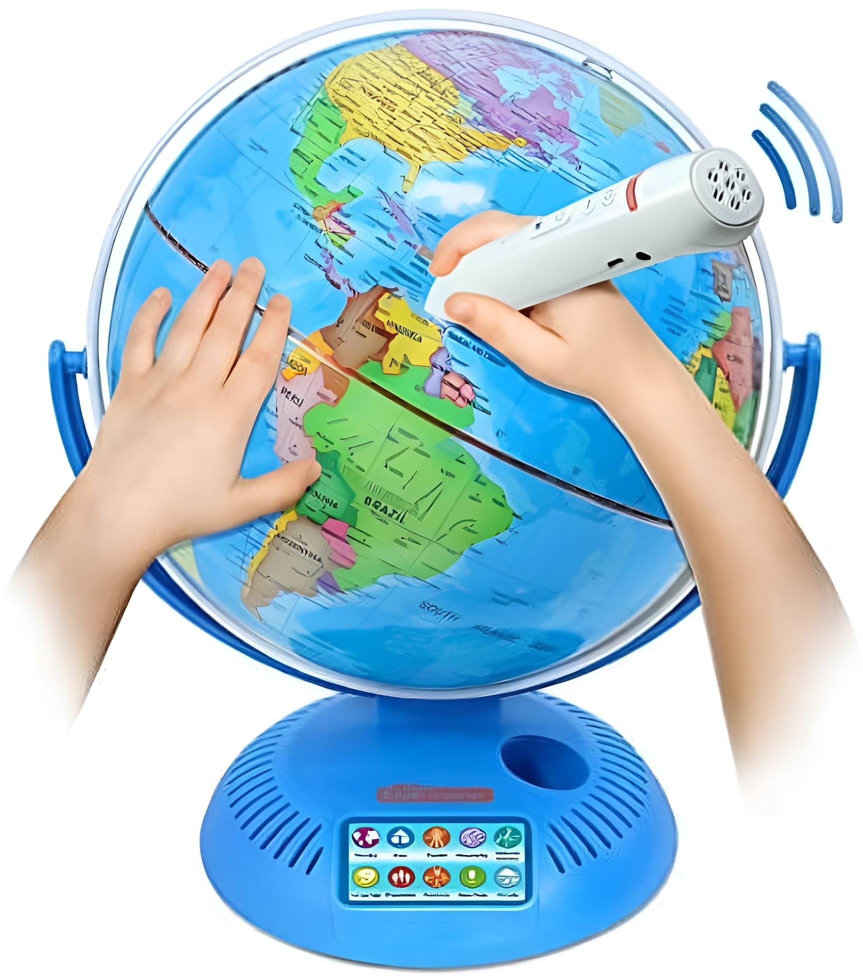 Little Experimenter 9" Multicolor World Globe, Tabletop Geographic Globes, Interactive Globe with Smart Pen