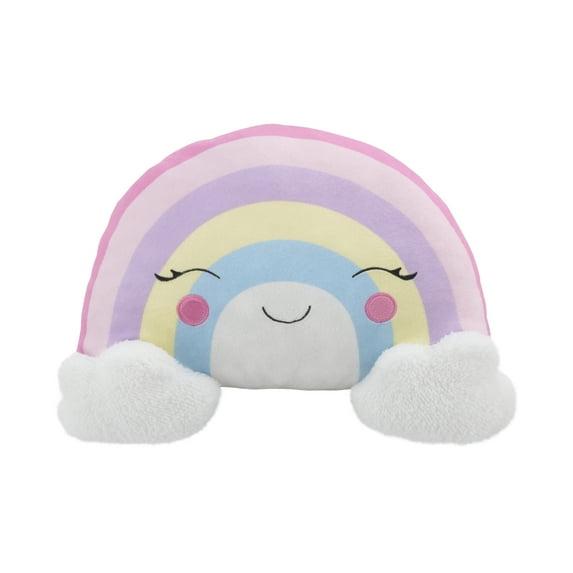 NoJo Little Love by NoJo Rainbow Shaped Plush Sherpa Decorative Pillow with Clouds